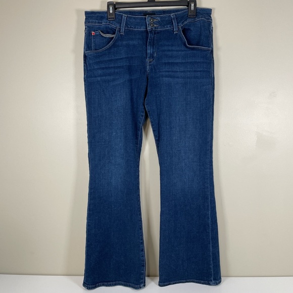 HUDSON Women’s Collin Mid-Rise Bootcut 32 Bellini Dark Wash 5 Pocket Jeans - Picture 1 of 10